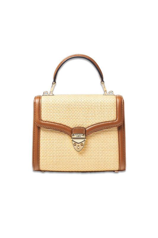 Midi Mayfair® Raffia Bag, Natural Raffia