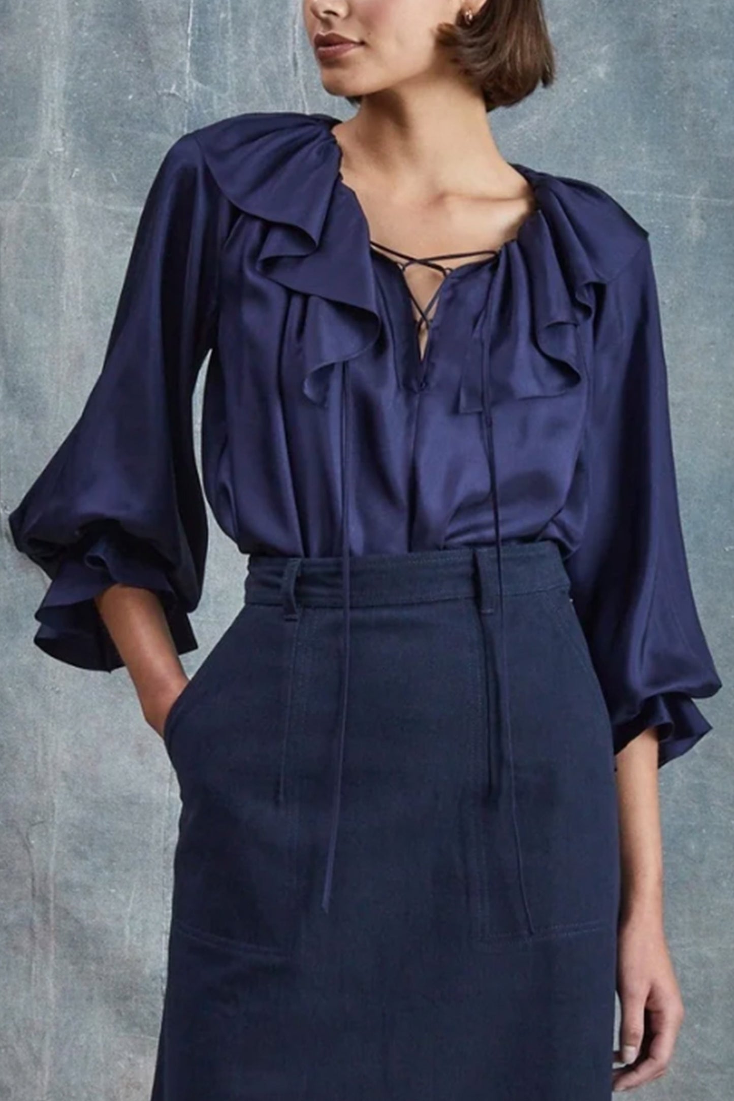 Louisa Silk Twill Blouse