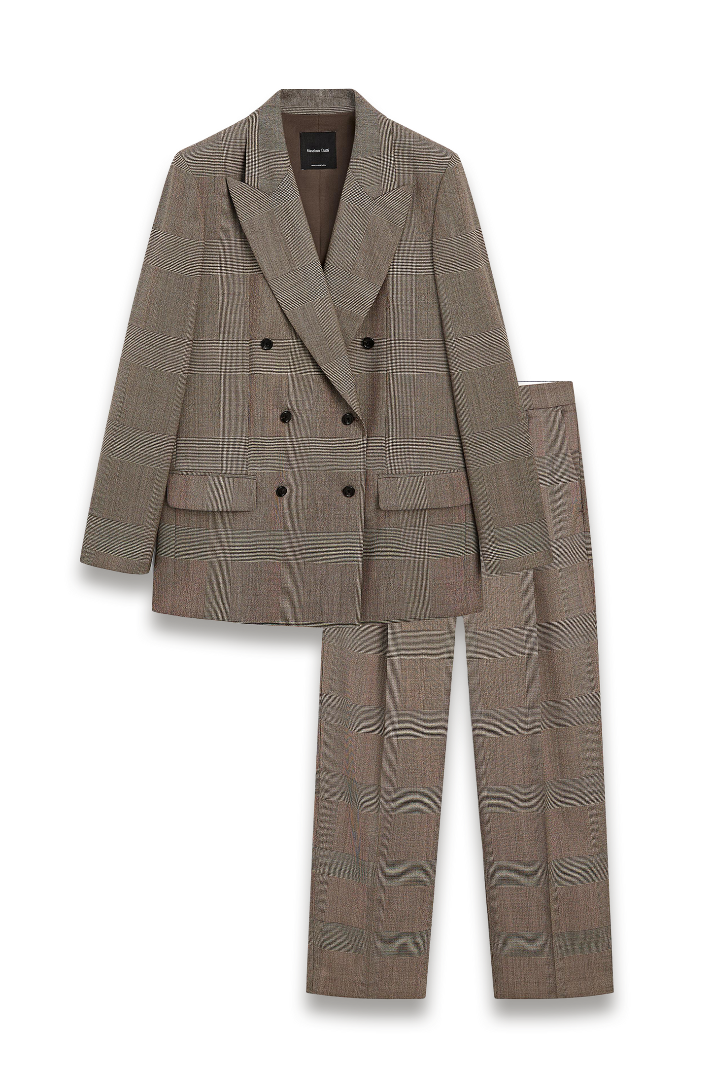 Check Wool Suit Blazer and Trousers
