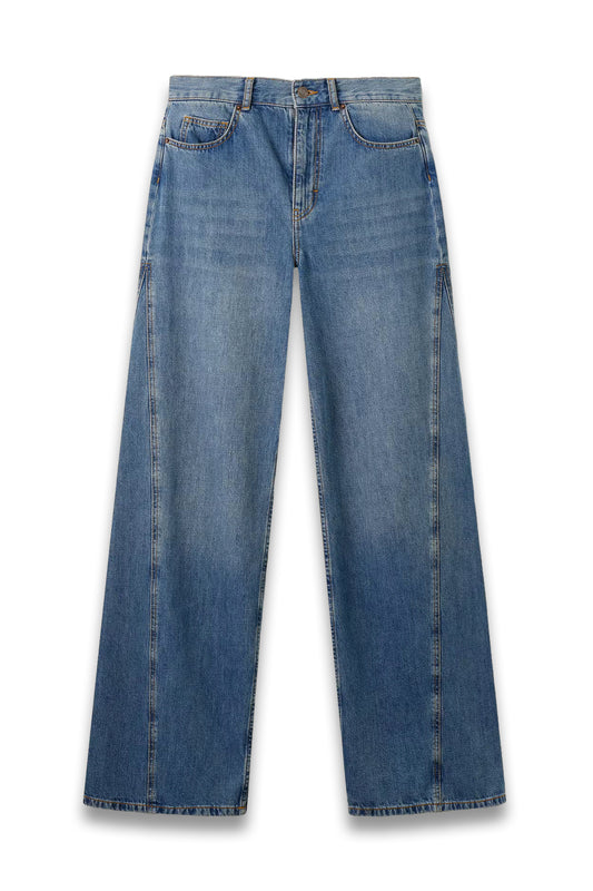 Mid Wash Relaxed-leg Jean
