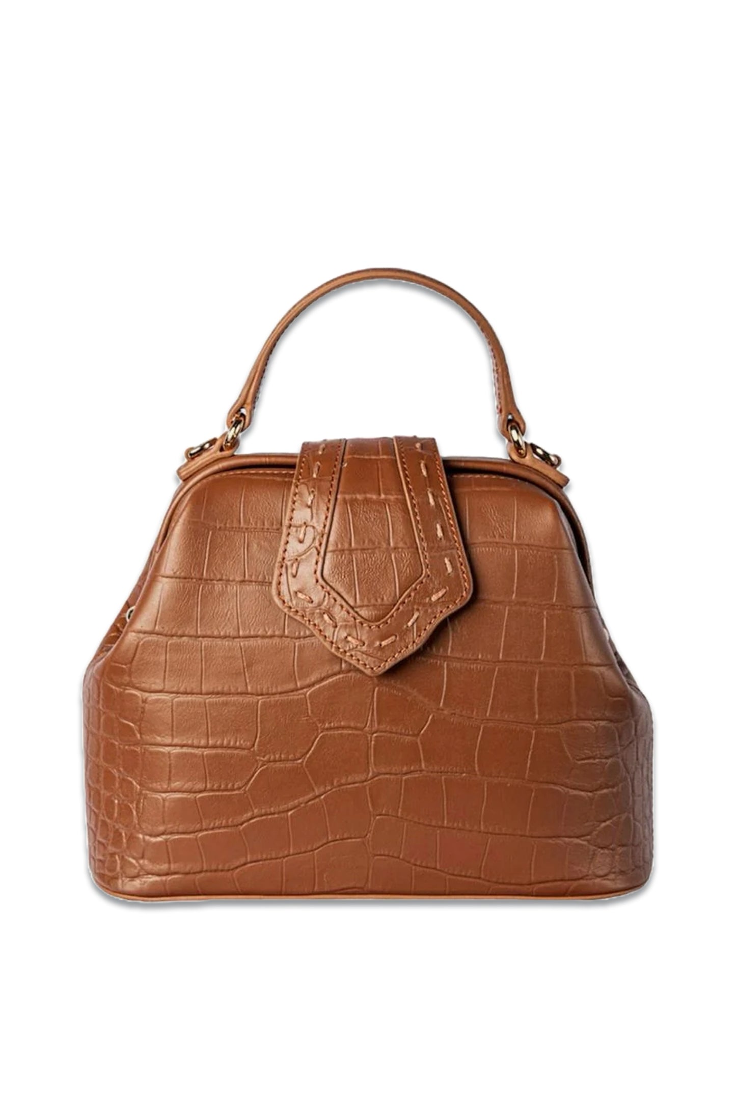 Mini Jung Bag with Crocodile Embossed Leather