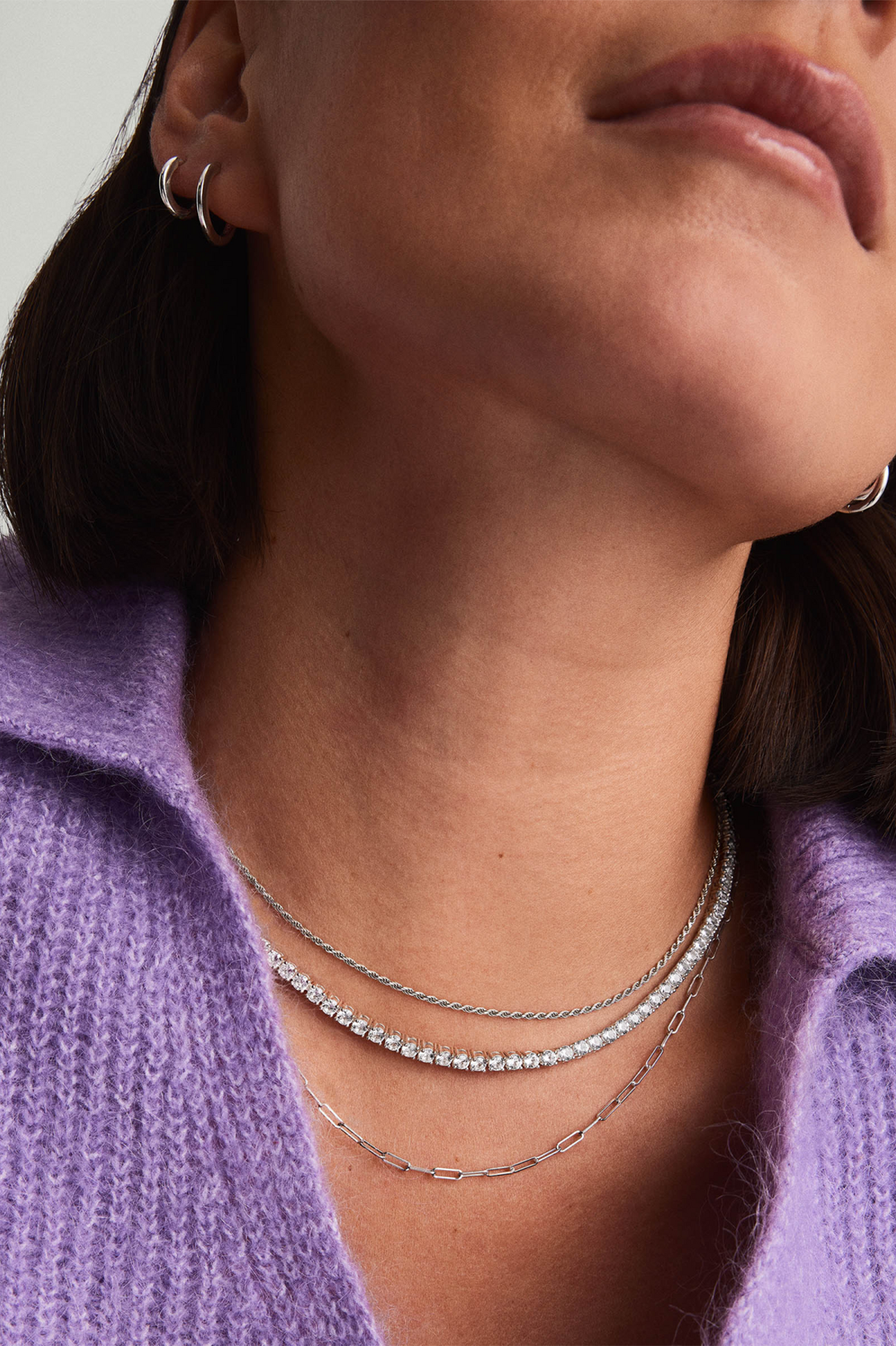 Lab Grown Sapphire Tennis Necklace