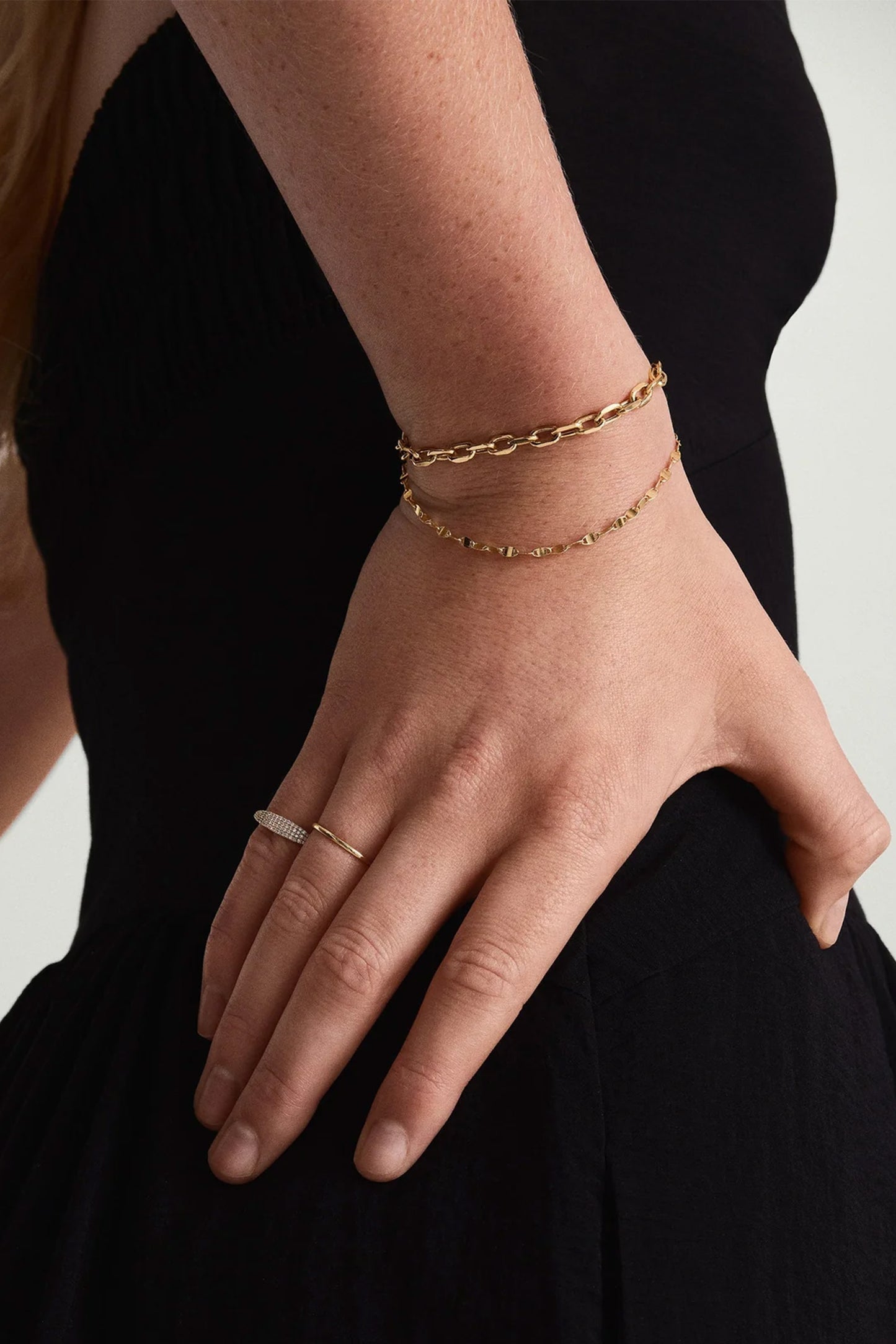 Large Square Oval Chain Bracelet