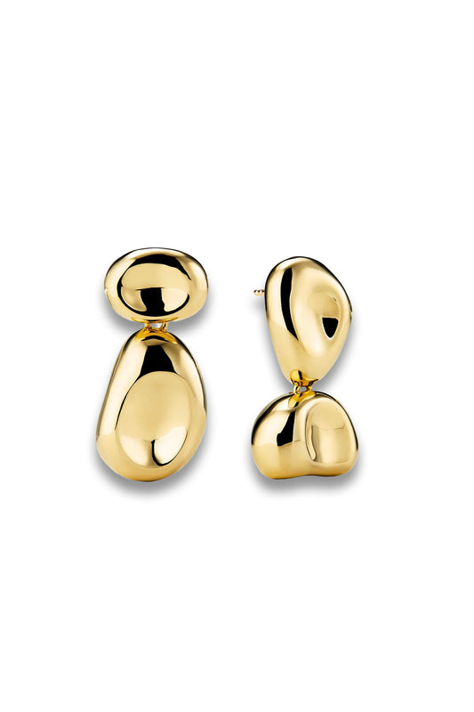 Organic Dôme Mixed Pebble Earrings
