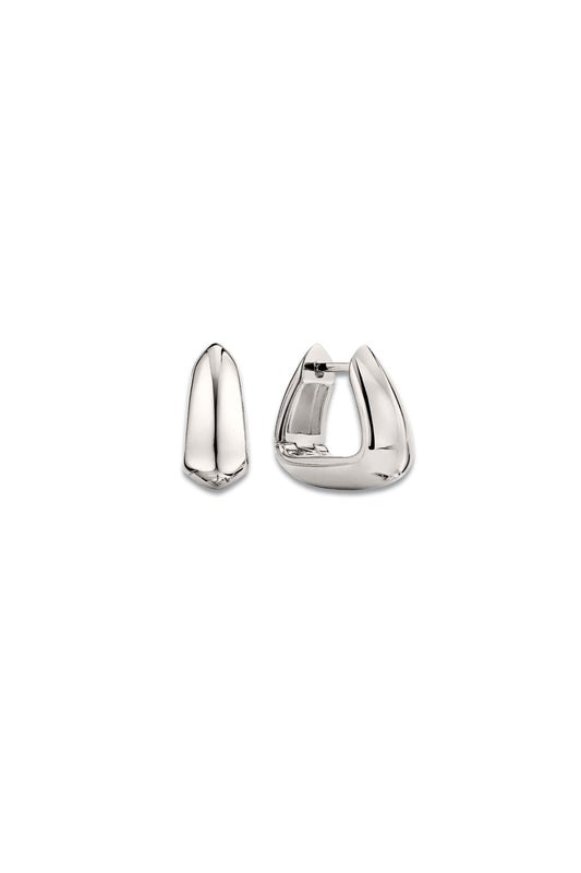 Pyra Silver Medium Hoops