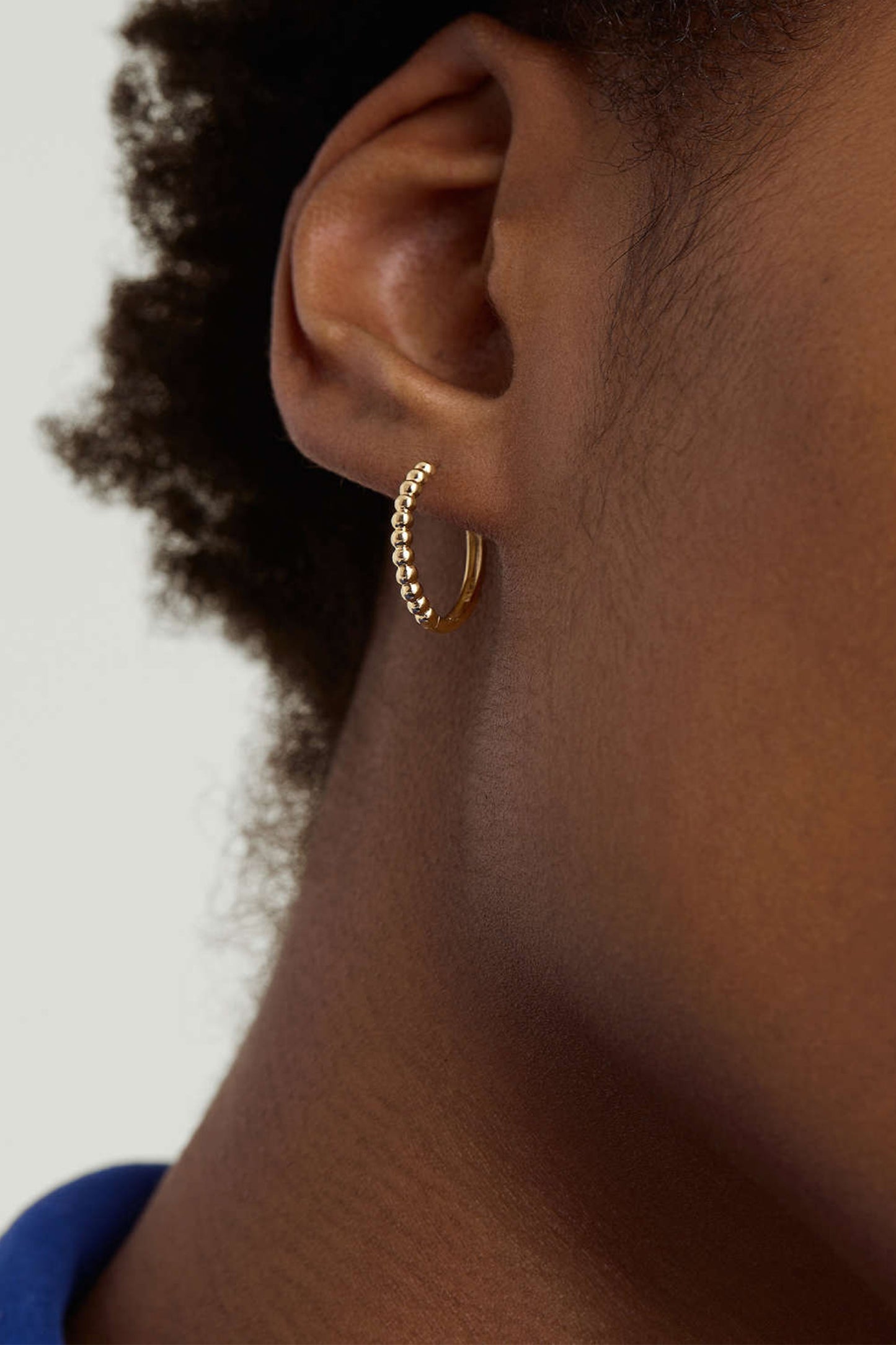 Beaded Medium Hoops