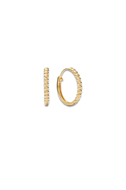 Beaded Medium Hoops