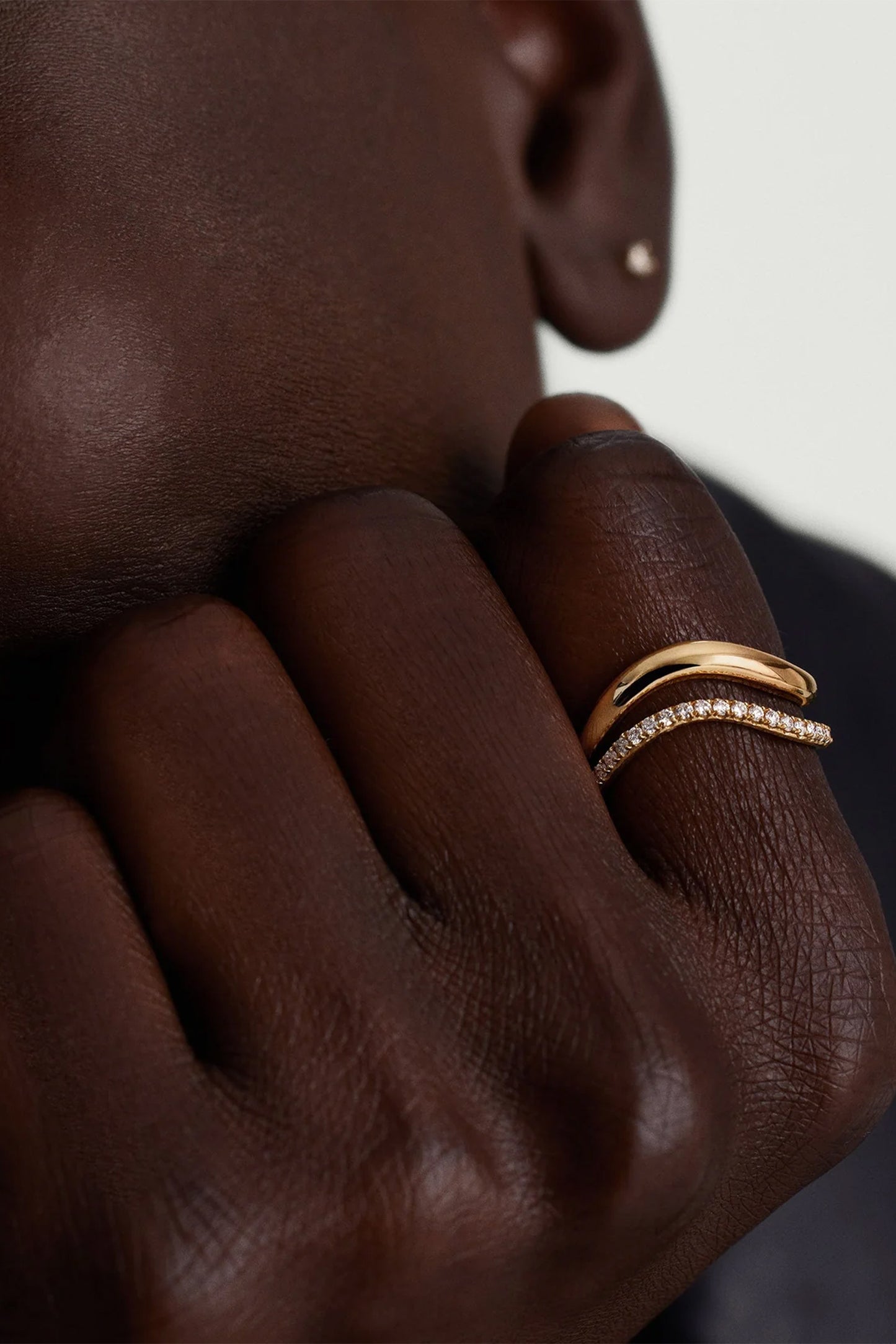 Dôme Figure Pavé Diamond Ring
