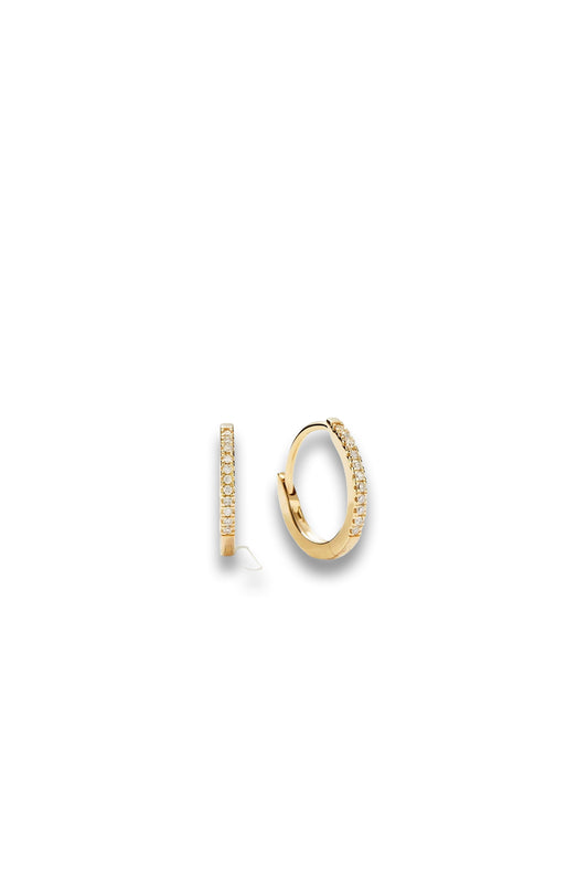 Pavé Diamond Huggie Hoops