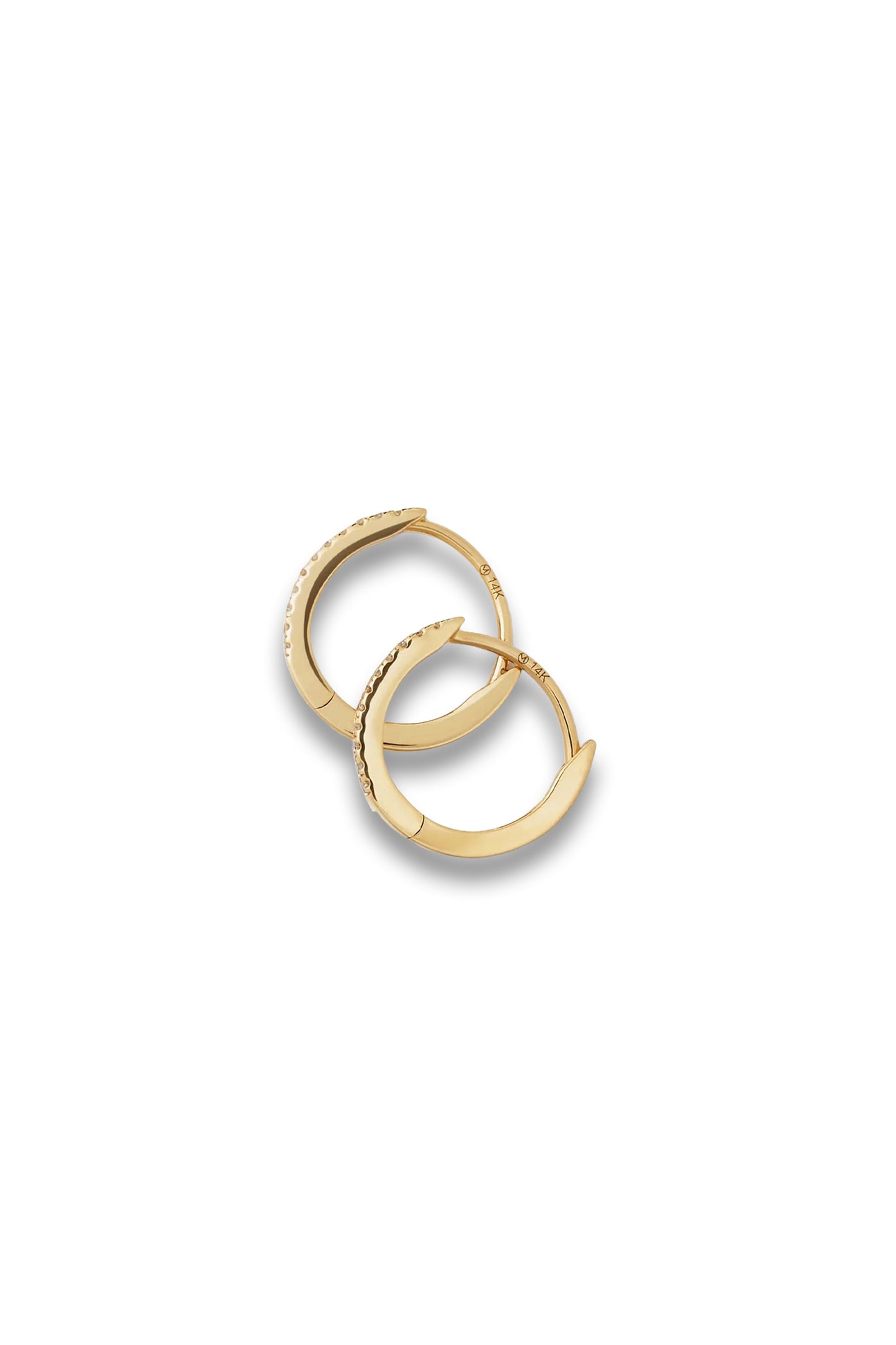 Pavé Diamond Huggie Hoops