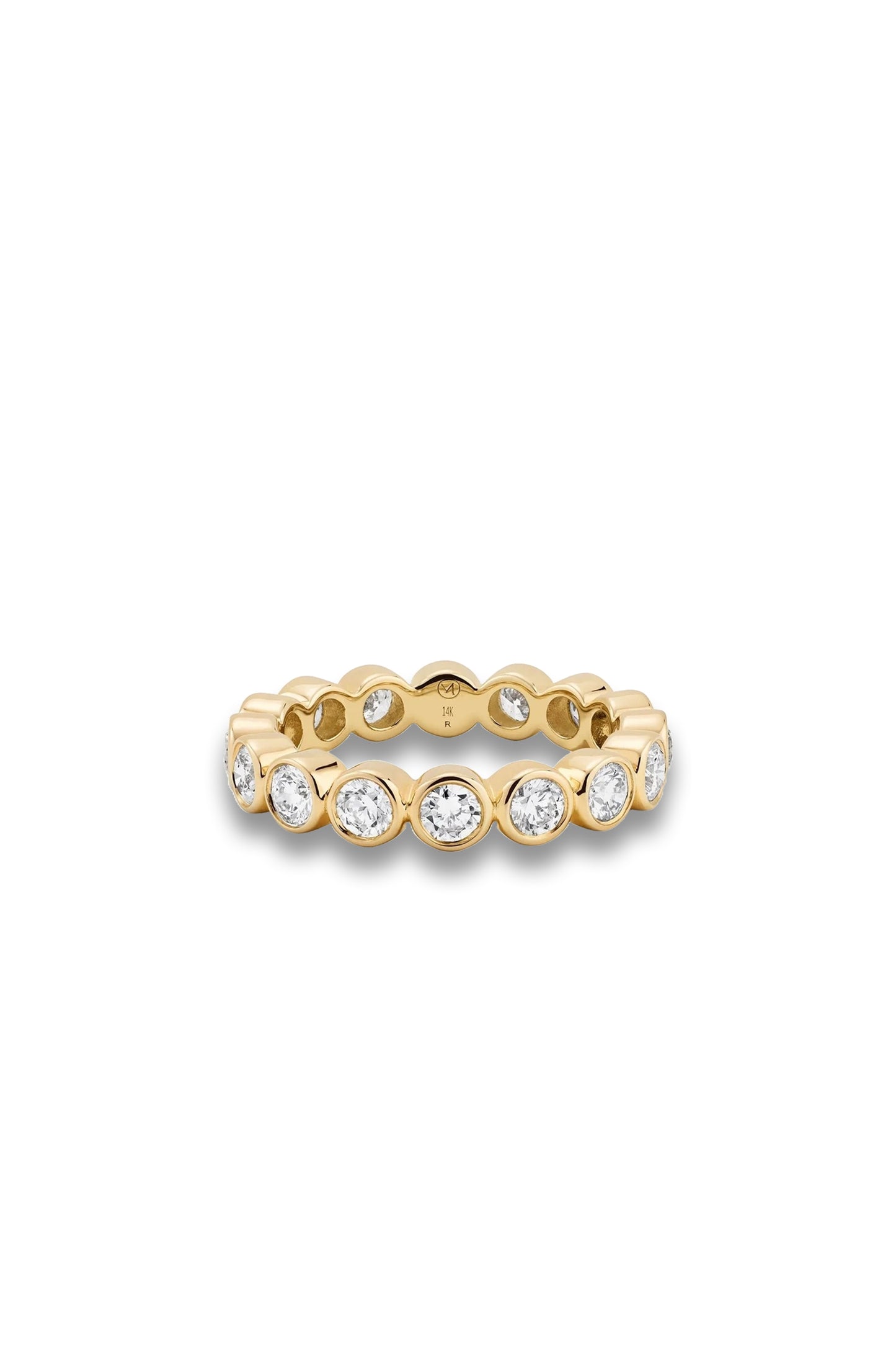 Lab Grown Diamond Round Cut Bezel Eternity Band