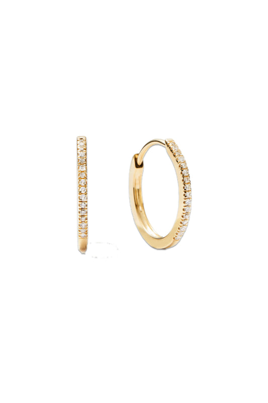 Pavé Diamond Small Hoops