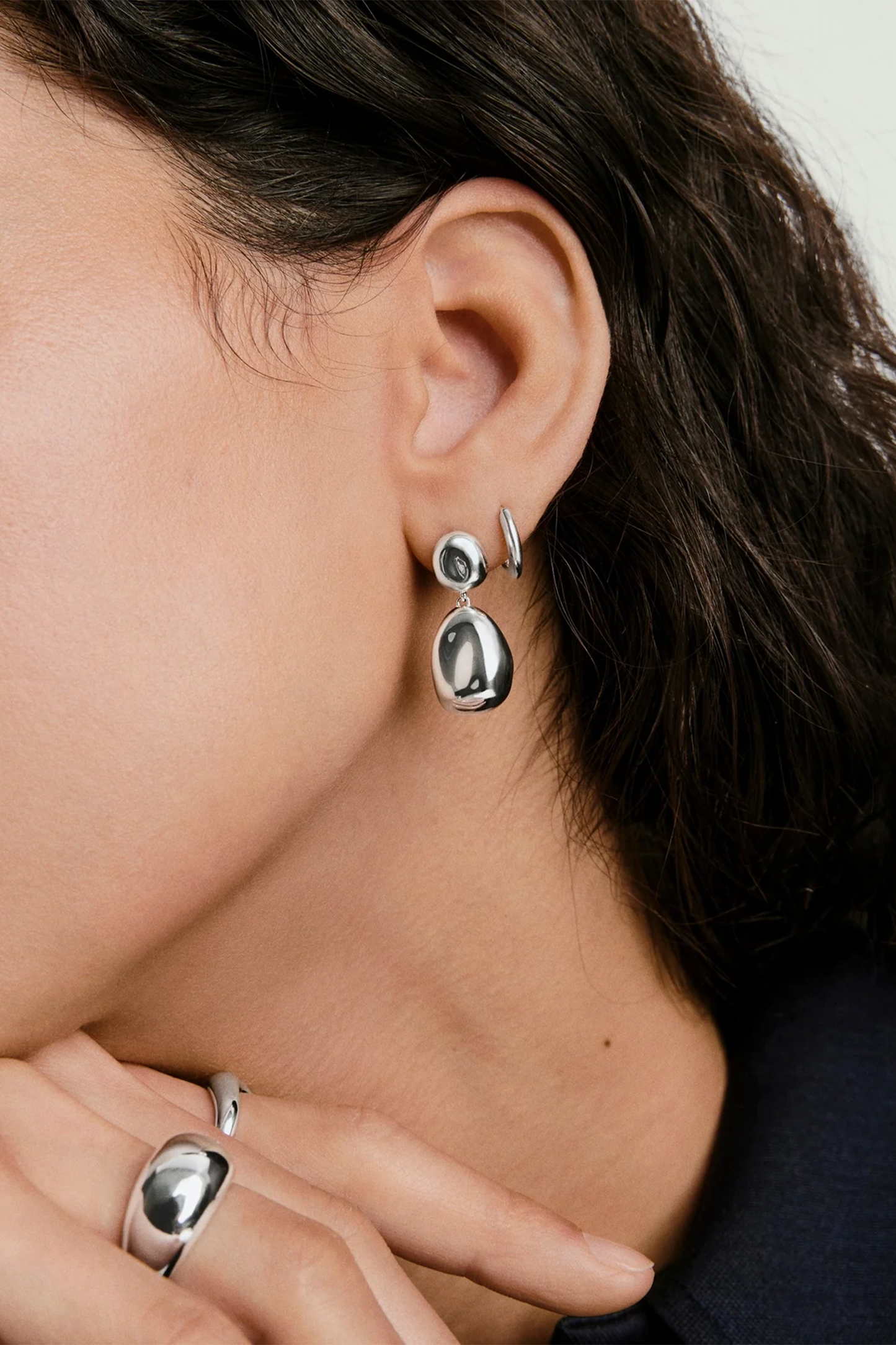 Organic Dôme Pebble Earrings