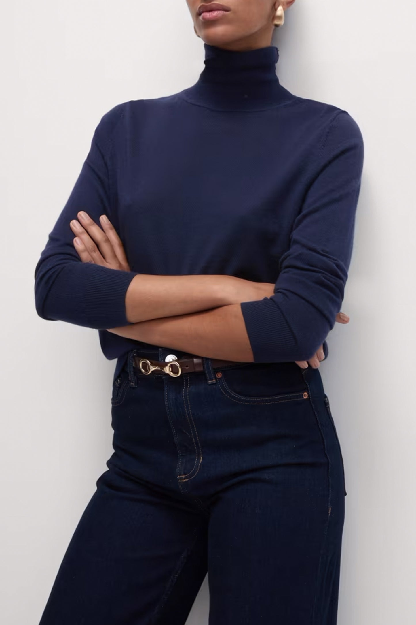 Pure Merino Wool Roll Neck Jumper