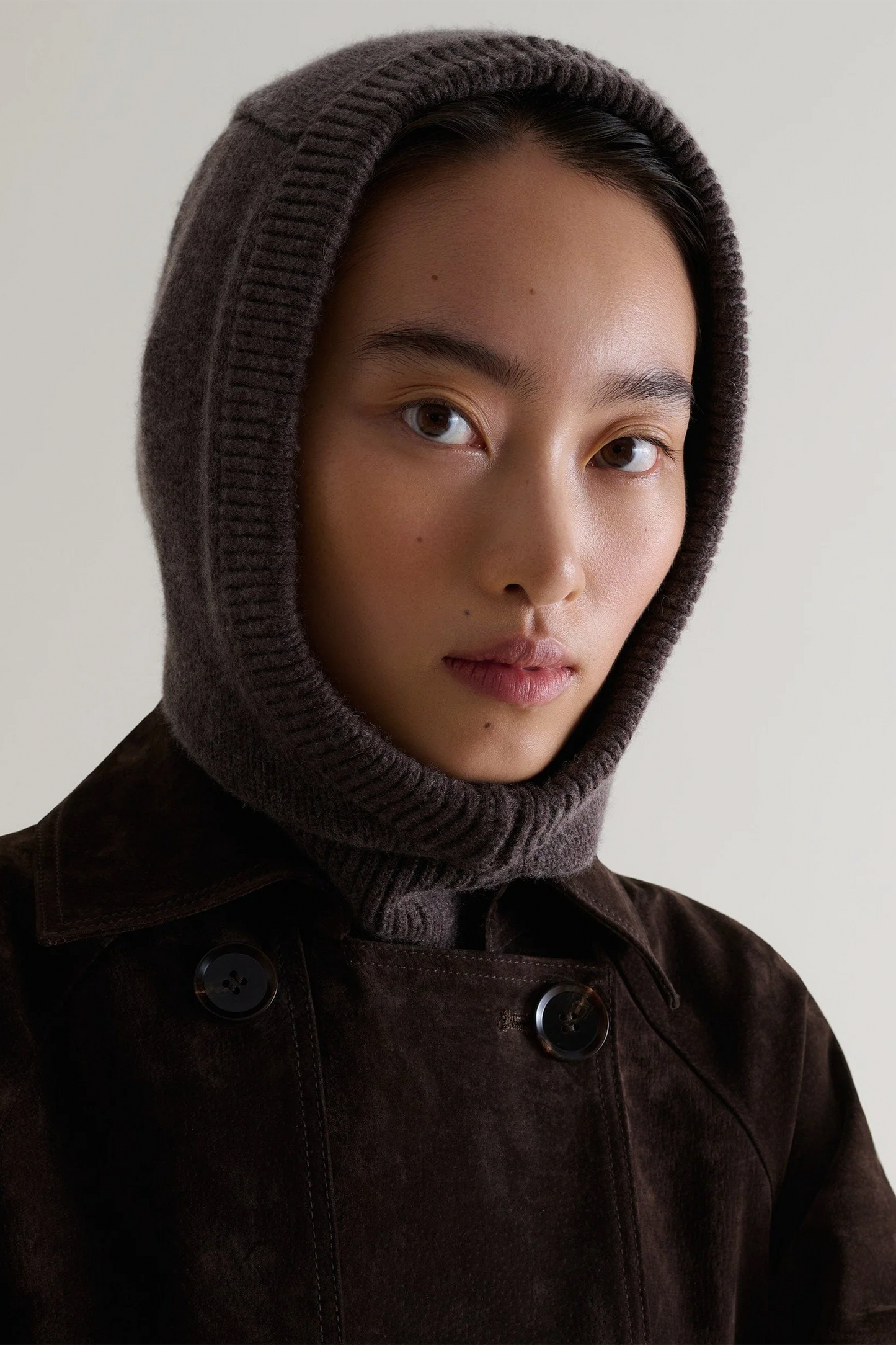 Cashmere Merino-knitted Hood