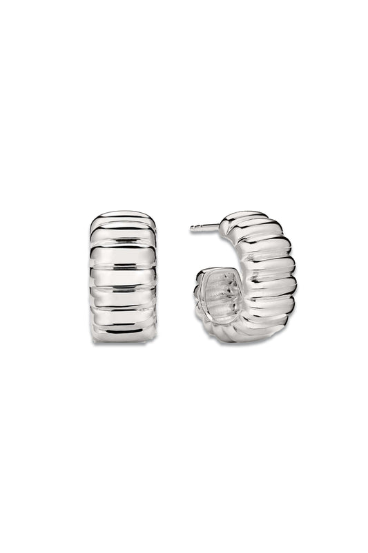 Silver Charlotte Bold Hoops