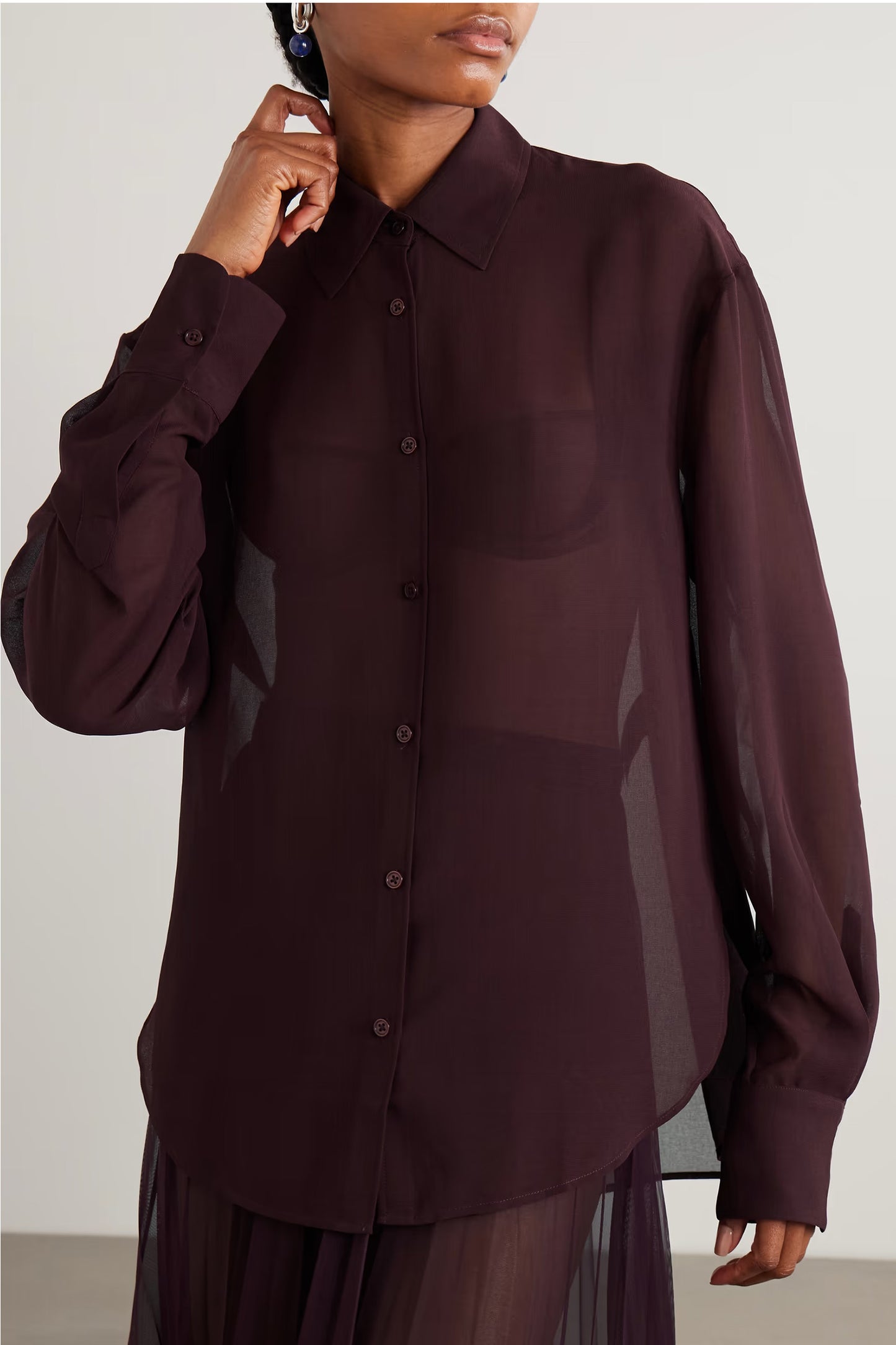 Peri Oversized Georgette Shirt