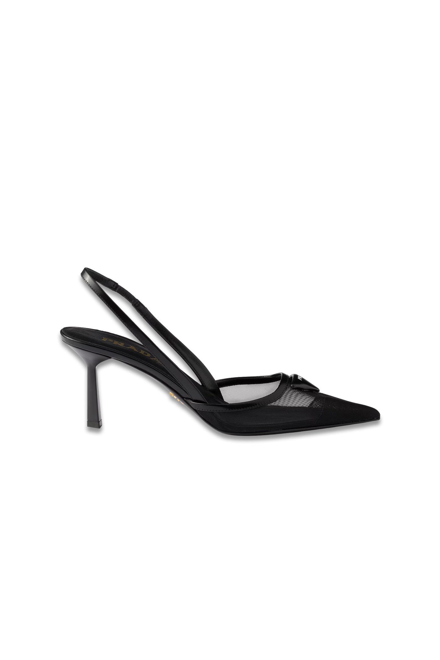 Mesh Fabric Slingback Pumps