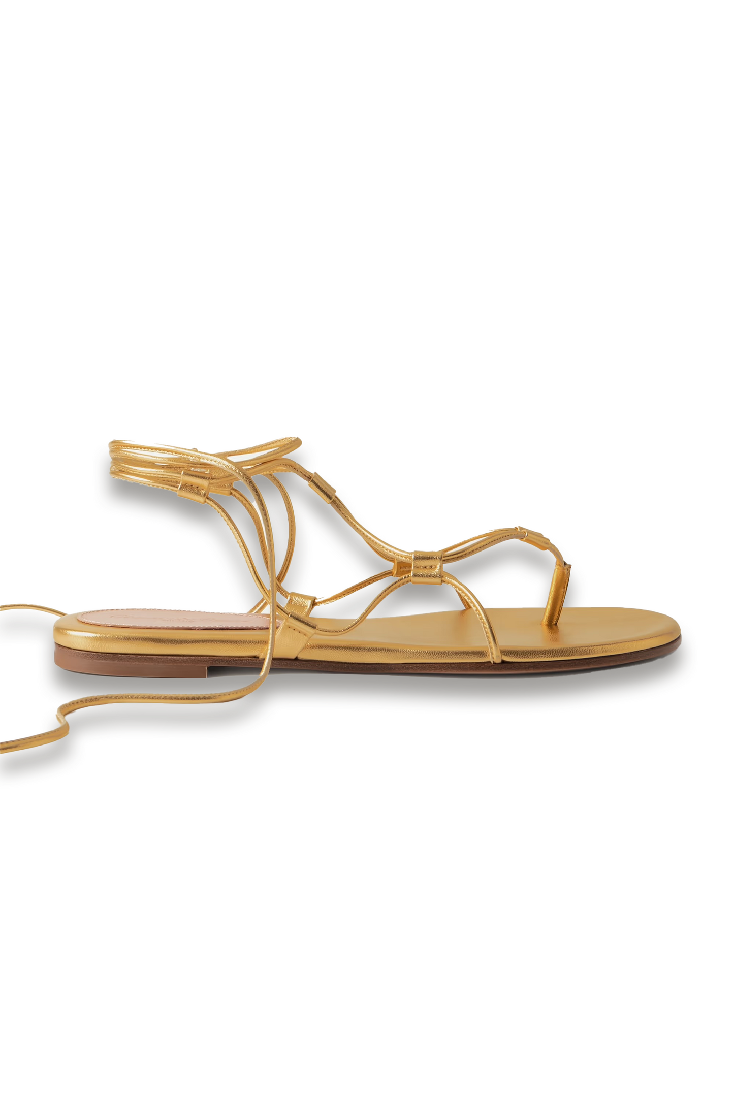 Metallic Leather Sandals