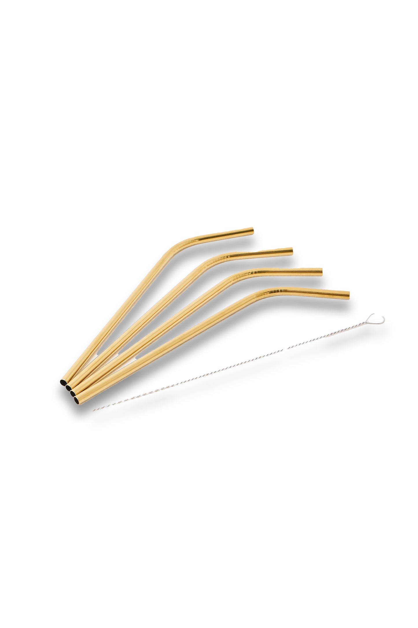Gold Metal Straws Set of Four
