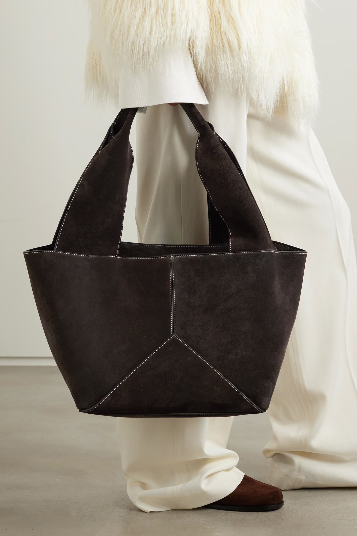 Market Weekend Medium Suede Tote
