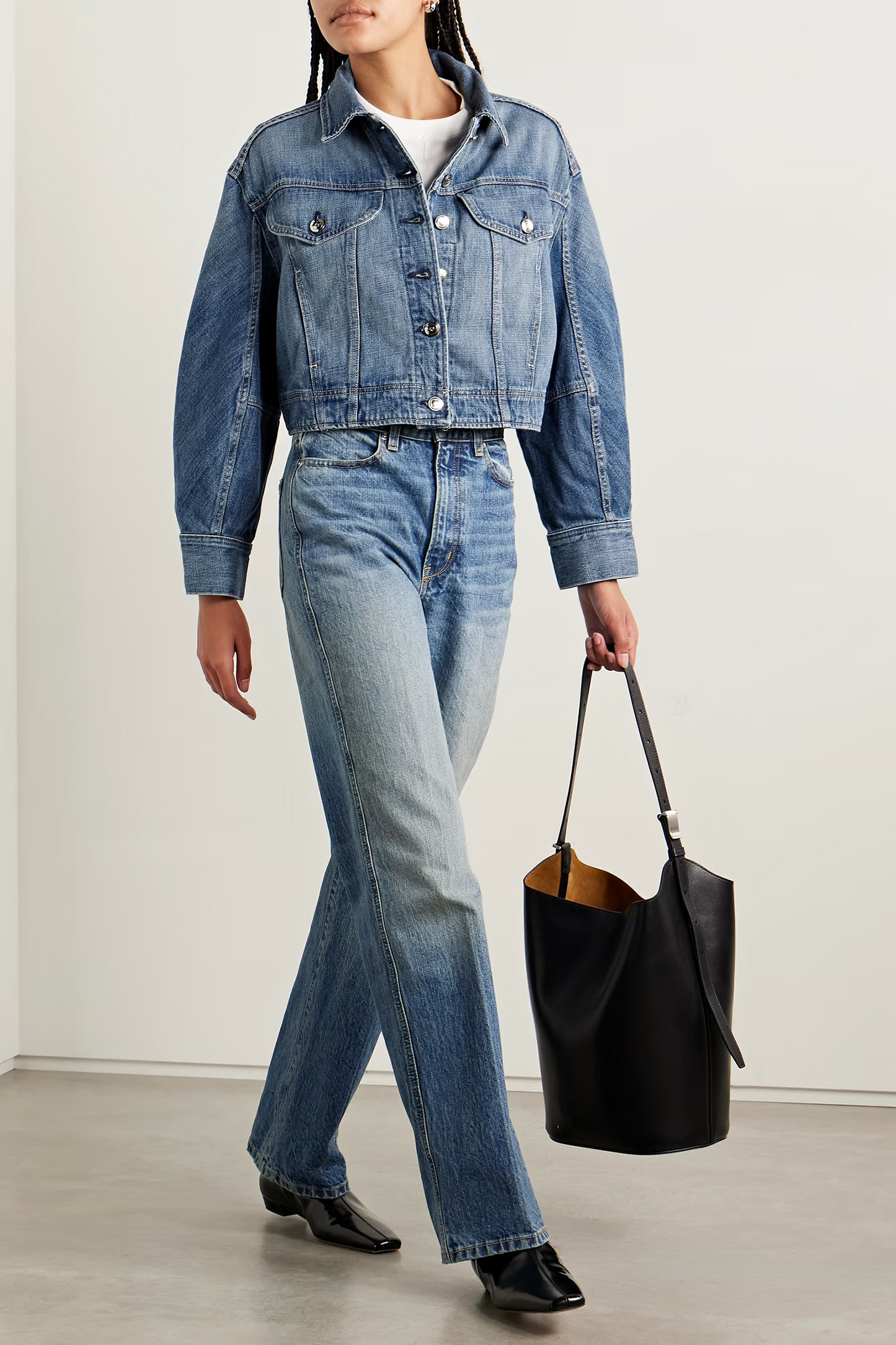 The Mhor Cropped Denim Jacket