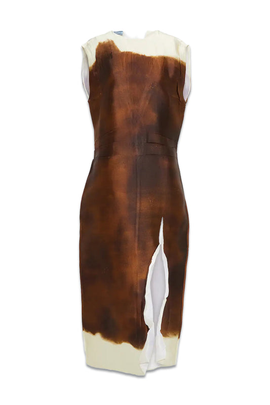 Silk-Blend Midi Dress