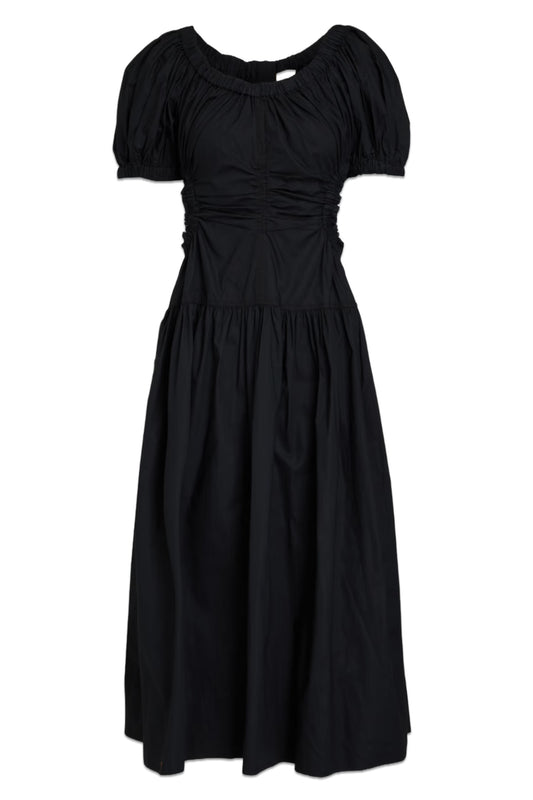 Golda Cutout Cotton-Poplin Midi Dress