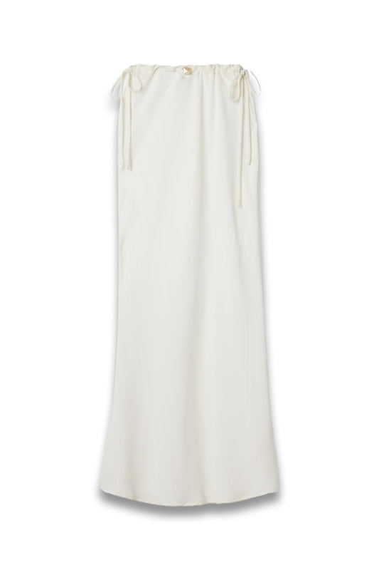 Ola Pearl Embellished Recycled Crepe de Chine Midi Skirt