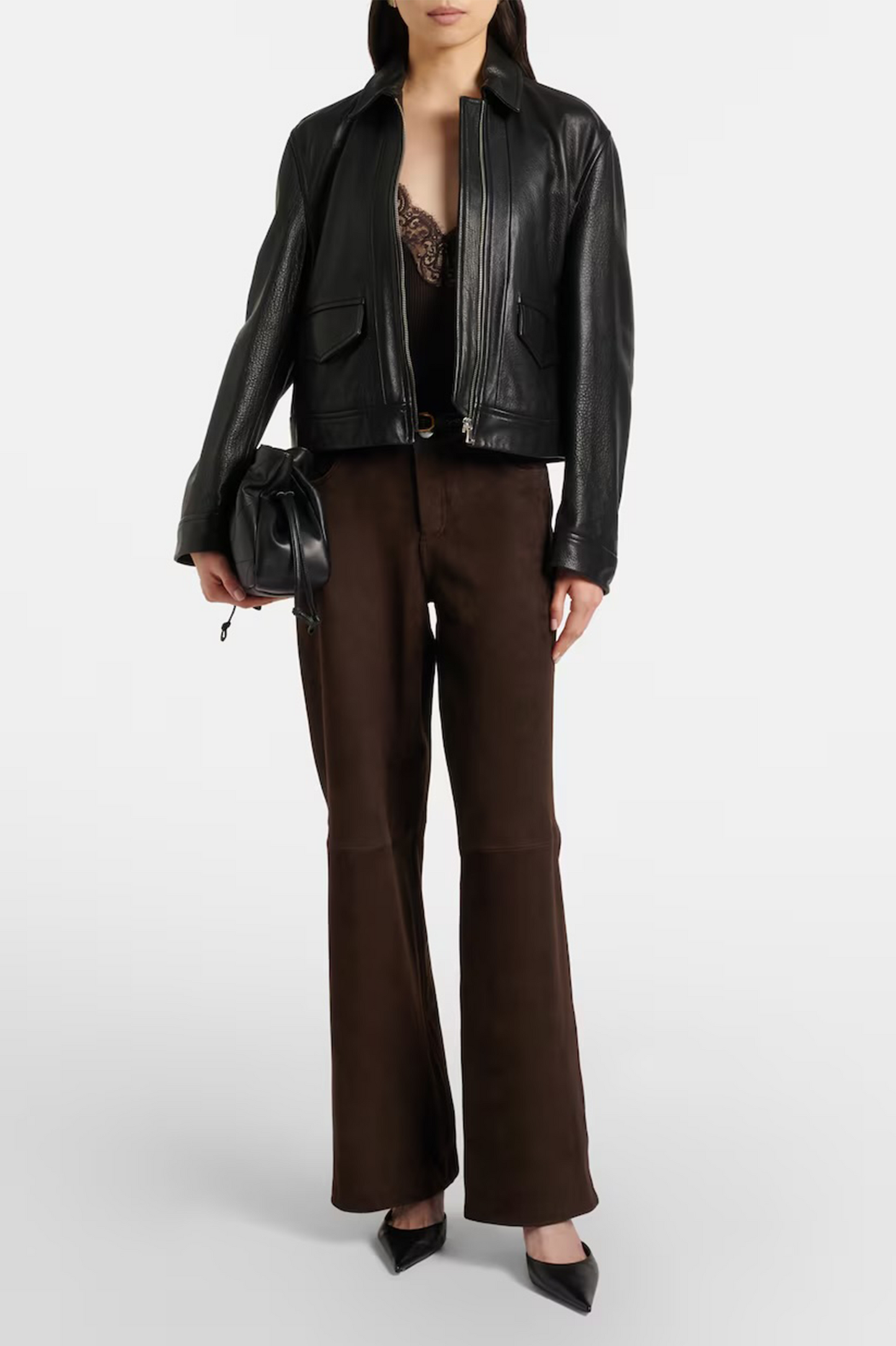 Milo Suede Wide-leg Pants