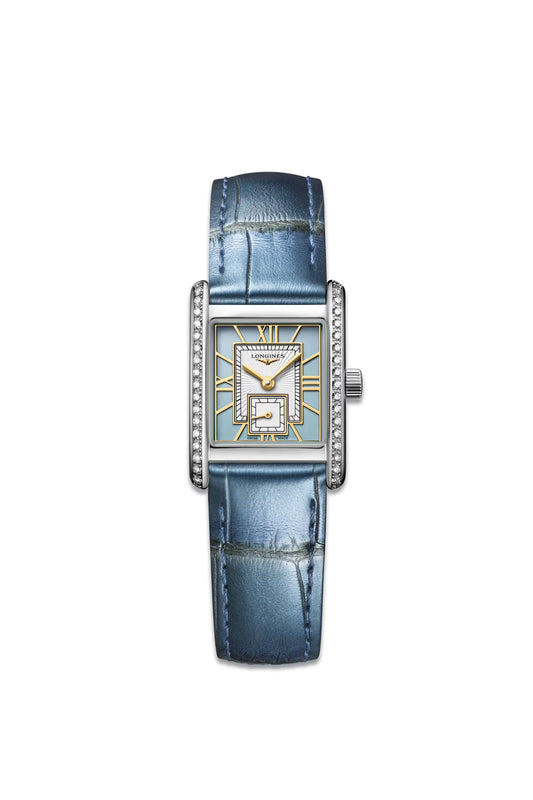 Mini Dolcevita With Blue Dial & Blue Alligator Strap