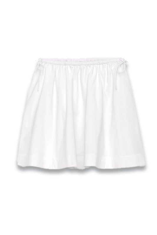 Mini Cotton Skirt In White