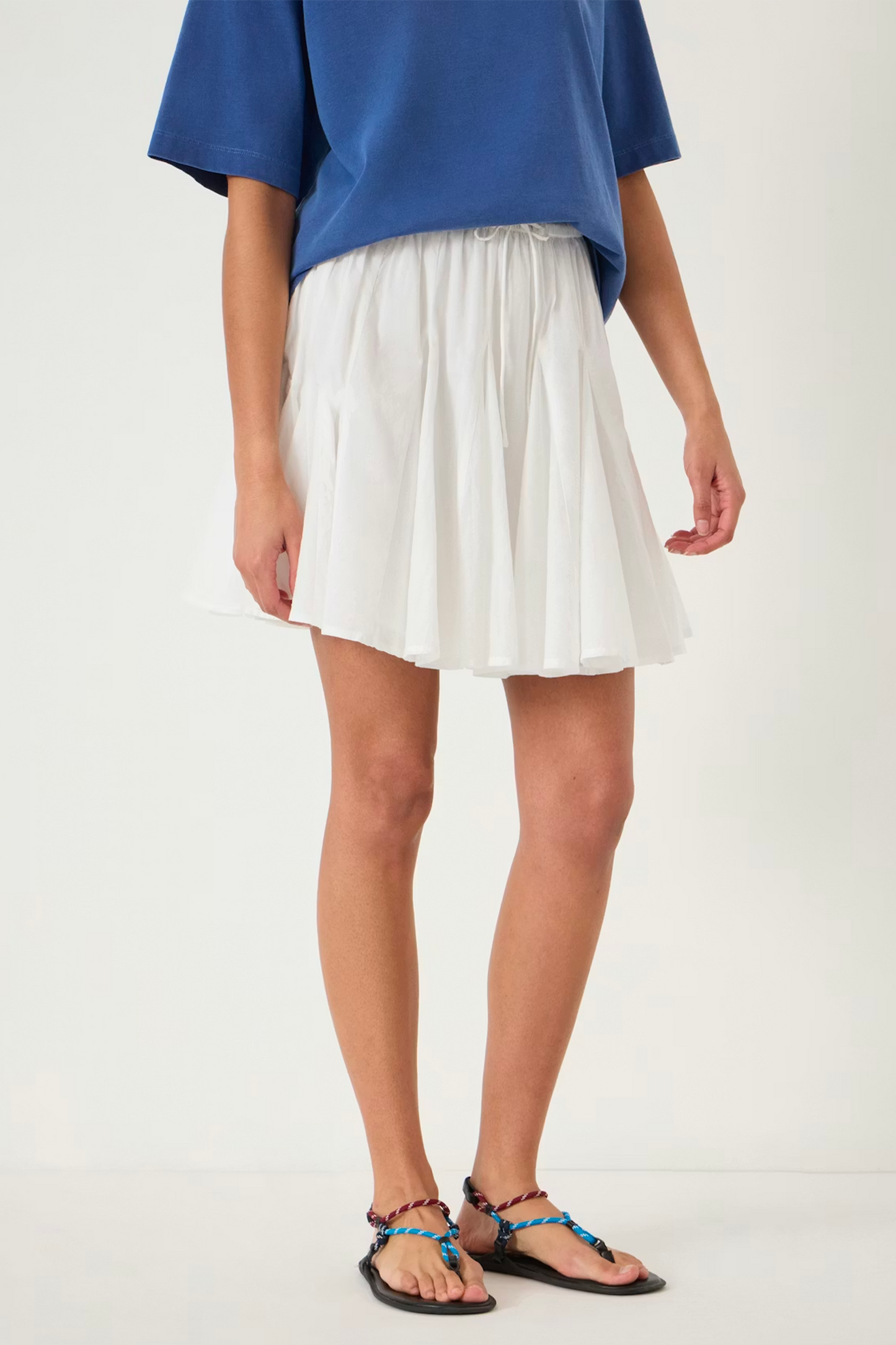 Bloom Godet Cotton Voile Mini Skirt