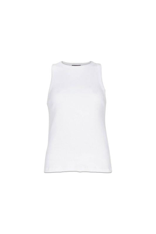 White High Neck Vest