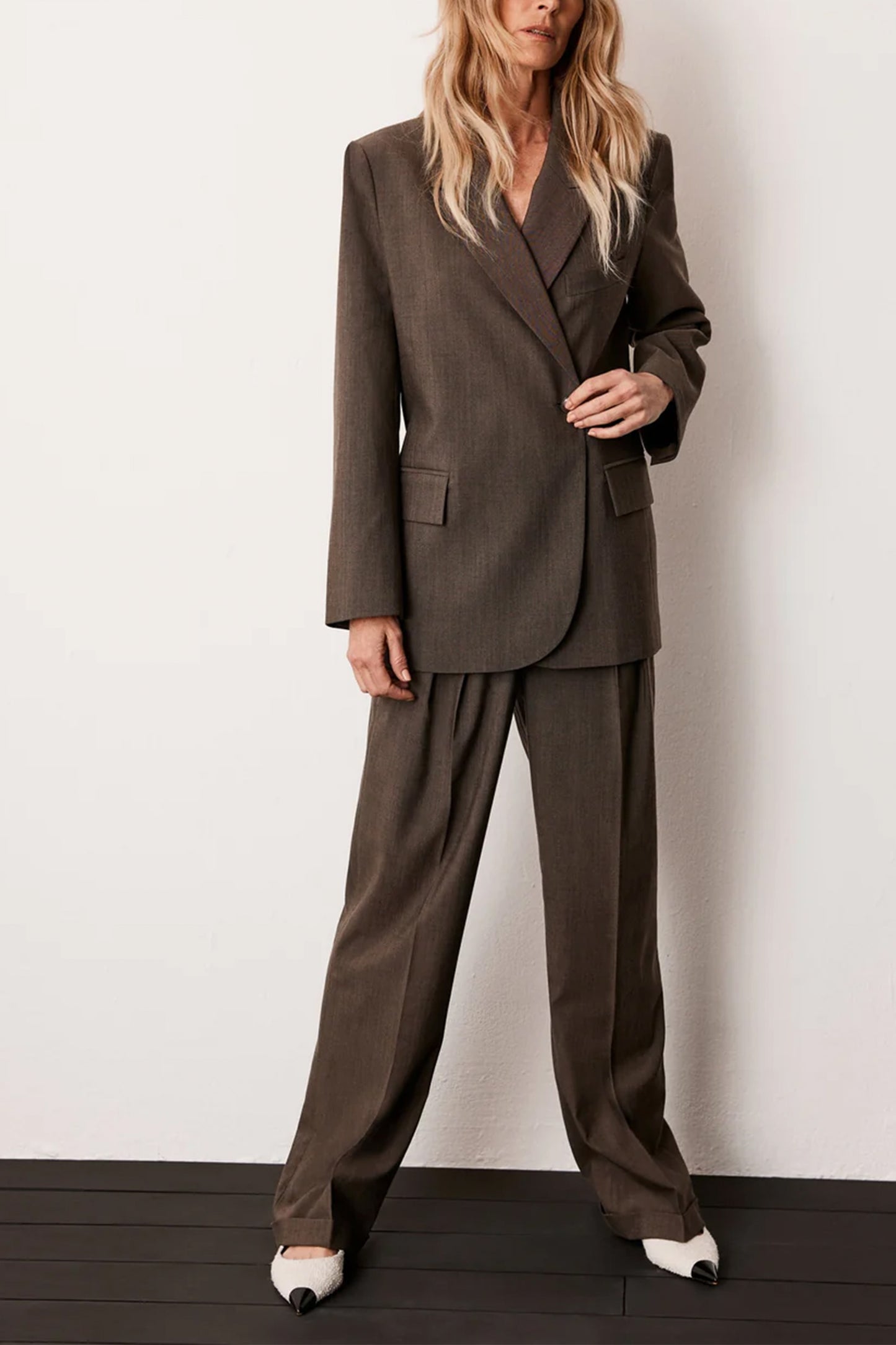 Brown Straight Trousers