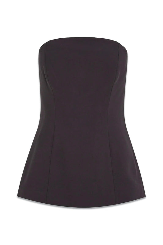 Black Longline Bustier Top