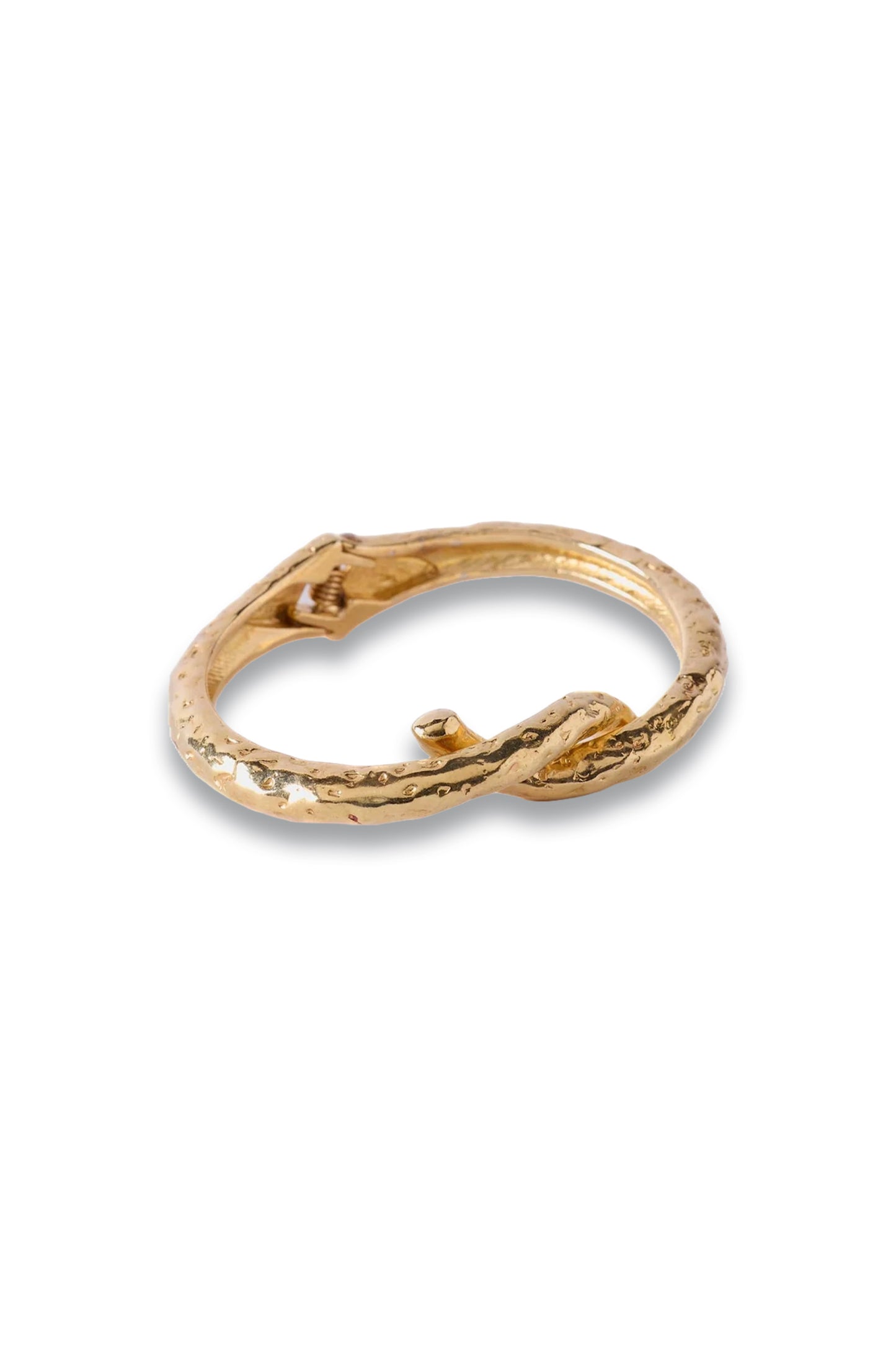 Gold Tone Twisted Bangle