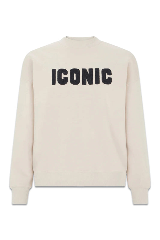 Cream Iconic Slogan Sweatshirt