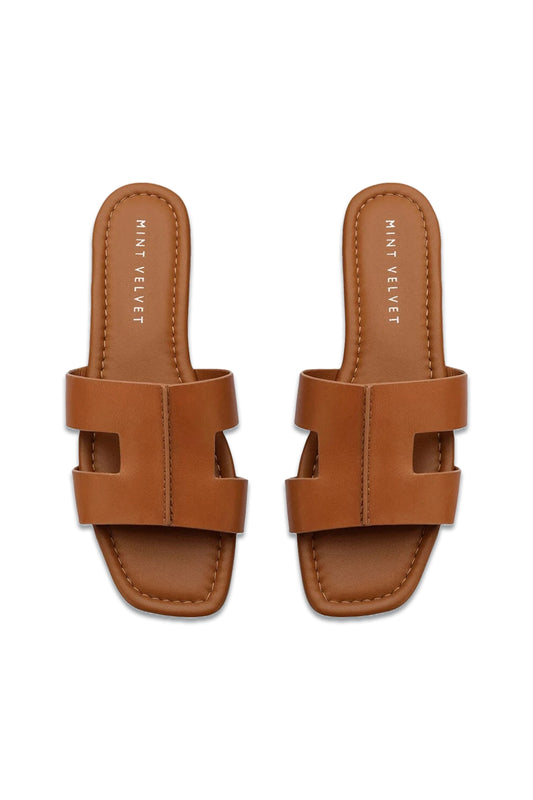 Meave Tan Cutout Sliders