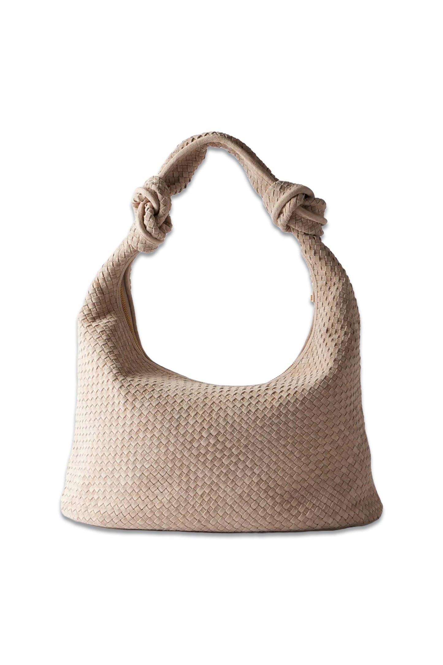 Neutral Woven Knot Handle Bag