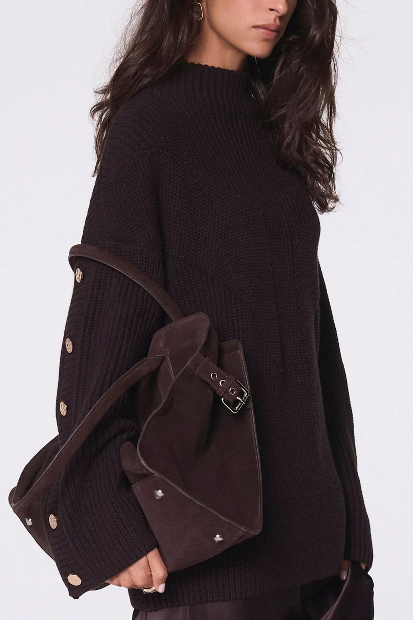 Rue Brown Suede Tote Bag