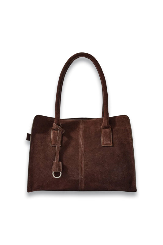Rue Brown Suede Tote Bag
