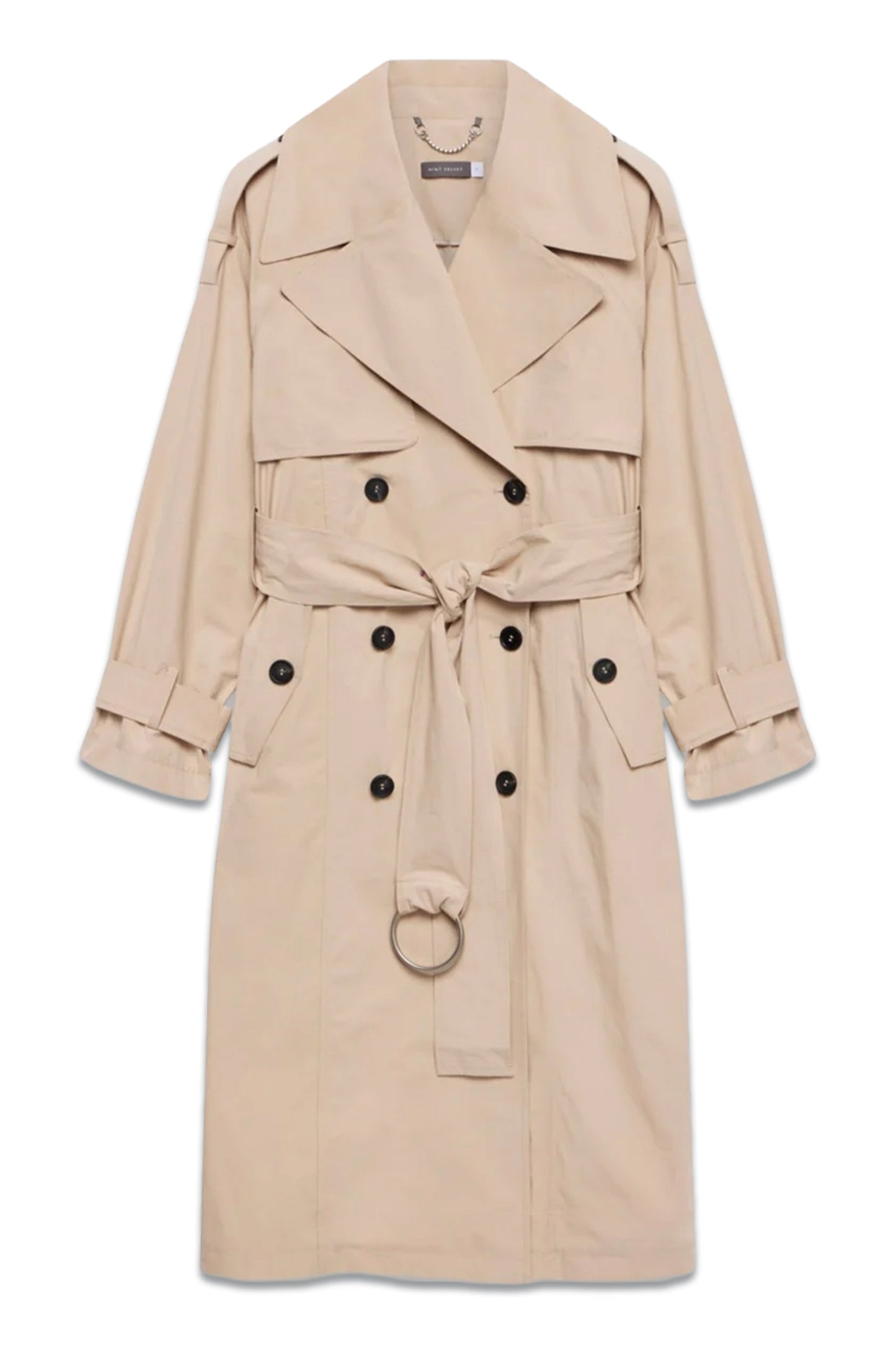 Beige Oversized Trench Coat