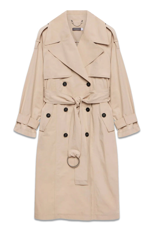 Beige Oversized Trench Coat