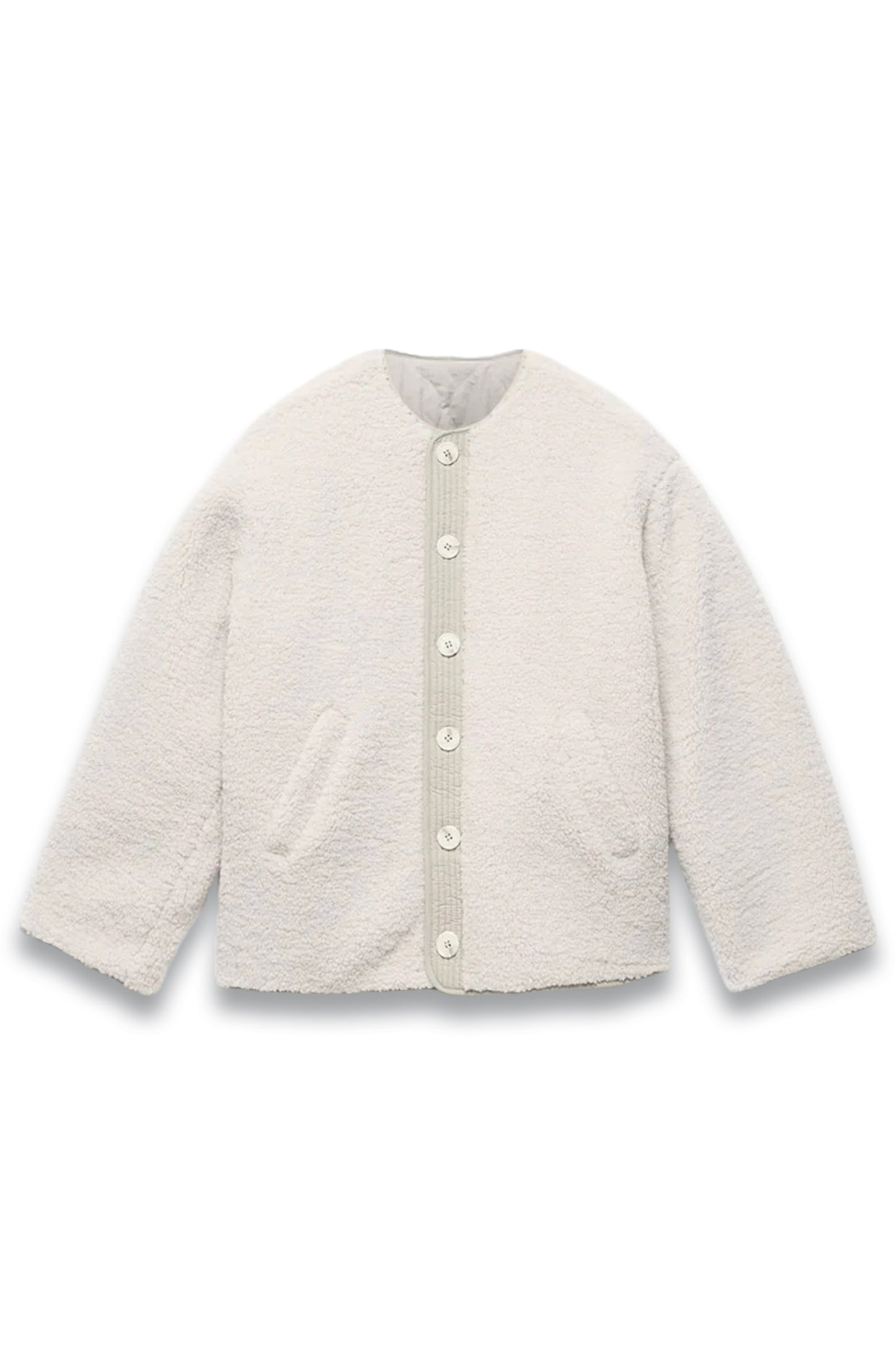 Cream Borg Reversible Jacket