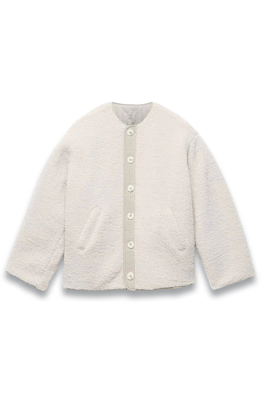 Cream Borg Reversible Jacket