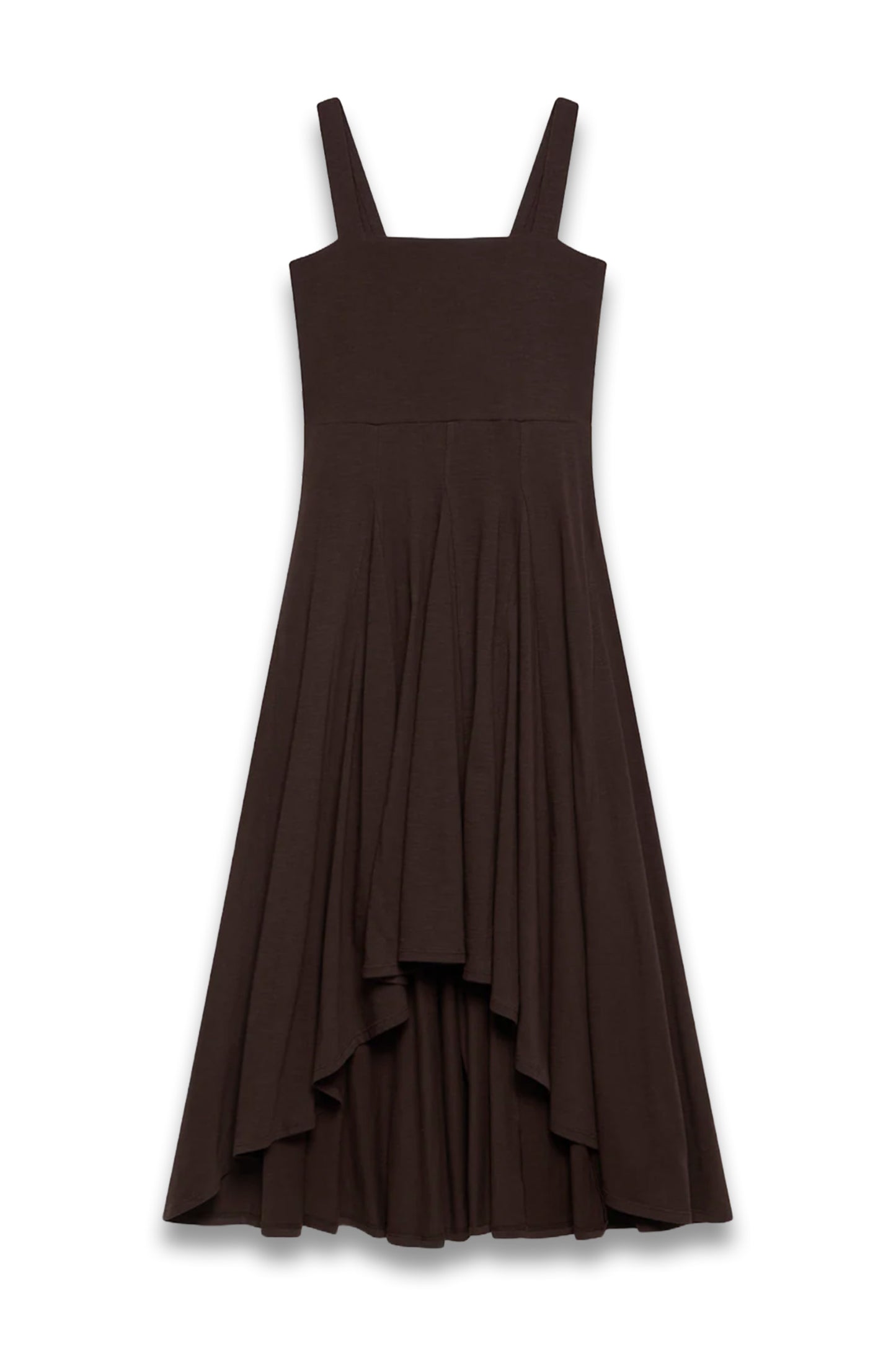 Brown Jersey Midi Dress