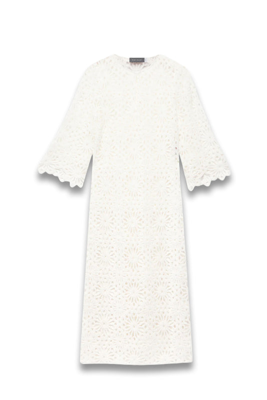 White Crochet Beach Cover Up Dress