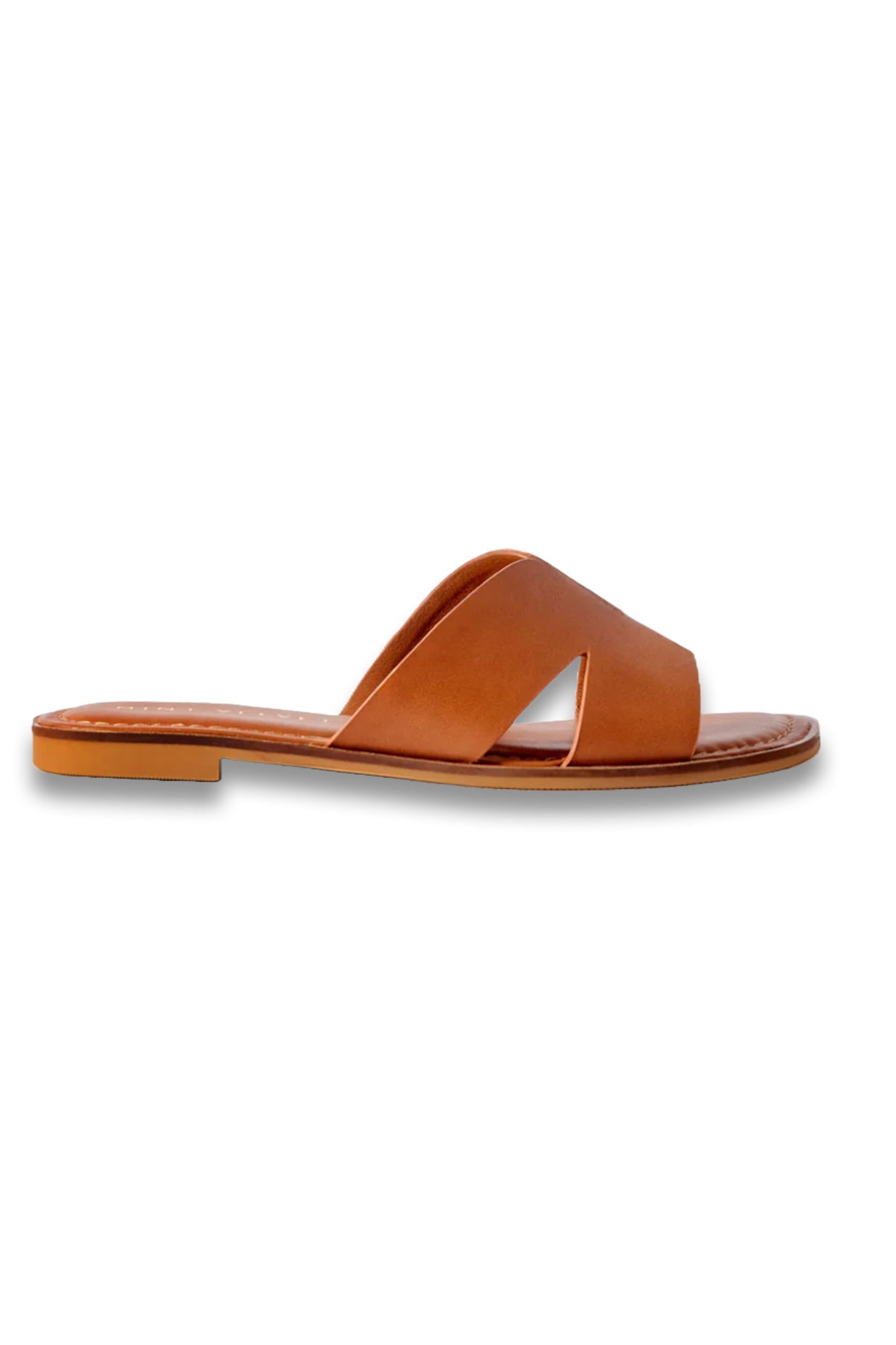 Darcie Tan Leather Flat Sandals