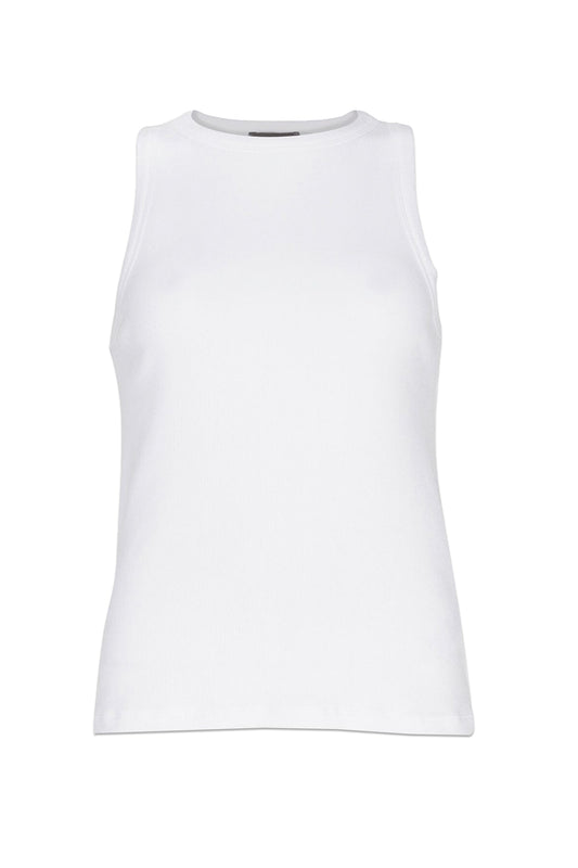 White High Neck Vest